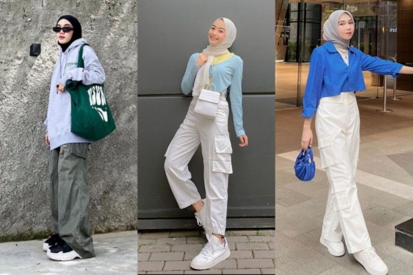 5 Ide Mix and Match Celana Cargo dengan Hijab, Bergaya Streetwear!